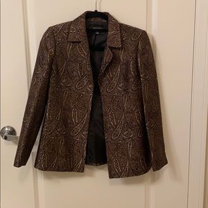 Vintage Kasper Metallic Paisley Petite Blazer